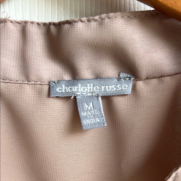 Charlotte Russe Sleeveless Tan Blouse size medium - Picture 3 of 5